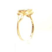 10K Opal Triplet Cocktail Ring In Yellow Gold, Estate Jewelry, October Birthstone, Size 8 1/4 US