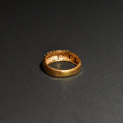 Etruscan-Style 22K Yellow Gold Ring, Previously Enameled, Raised Details, Stacking Ring, Estate Jewelry, Size 6 US