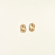 Cute 10K Opal Stud Earrings, Yellow Gold Spiral Trim, Natural Opal Cabochon, Estate Jewelry, 11mm