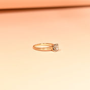 1940's Jabel 14K Diamond Engagement Ring, Two-Tone Diamond Solitaire Ring, .21 CT Estate Jewelry, 5 US