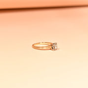 1940's Jabel 14K Diamond Engagement Ring, Two-Tone Diamond Solitaire Ring, .21 CT Estate Jewelry, 5 US