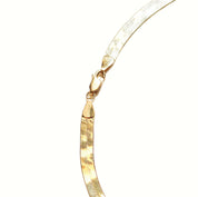 Italian 14K Herringbone Chain, Polished Yellow Gold, 6mm Fine Herringbone Chain, Unisex Gold Chain, 18" L