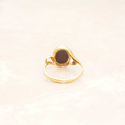 10K Opal Triplet Cocktail Ring In Yellow Gold, Estate Jewelry, October Birthstone, Size 8 1/4 US