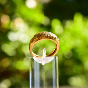 Etruscan-Style 22K Yellow Gold Ring, Previously Enameled, Raised Details, Stacking Ring, Estate Jewelry, Size 6 US