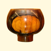 Signed Moulthrop Figured Tulipwood Bowl, Decorative Wooden Bowl, Contemporary Table Center Piece, Moulthrop Studios, 8 1/8" H