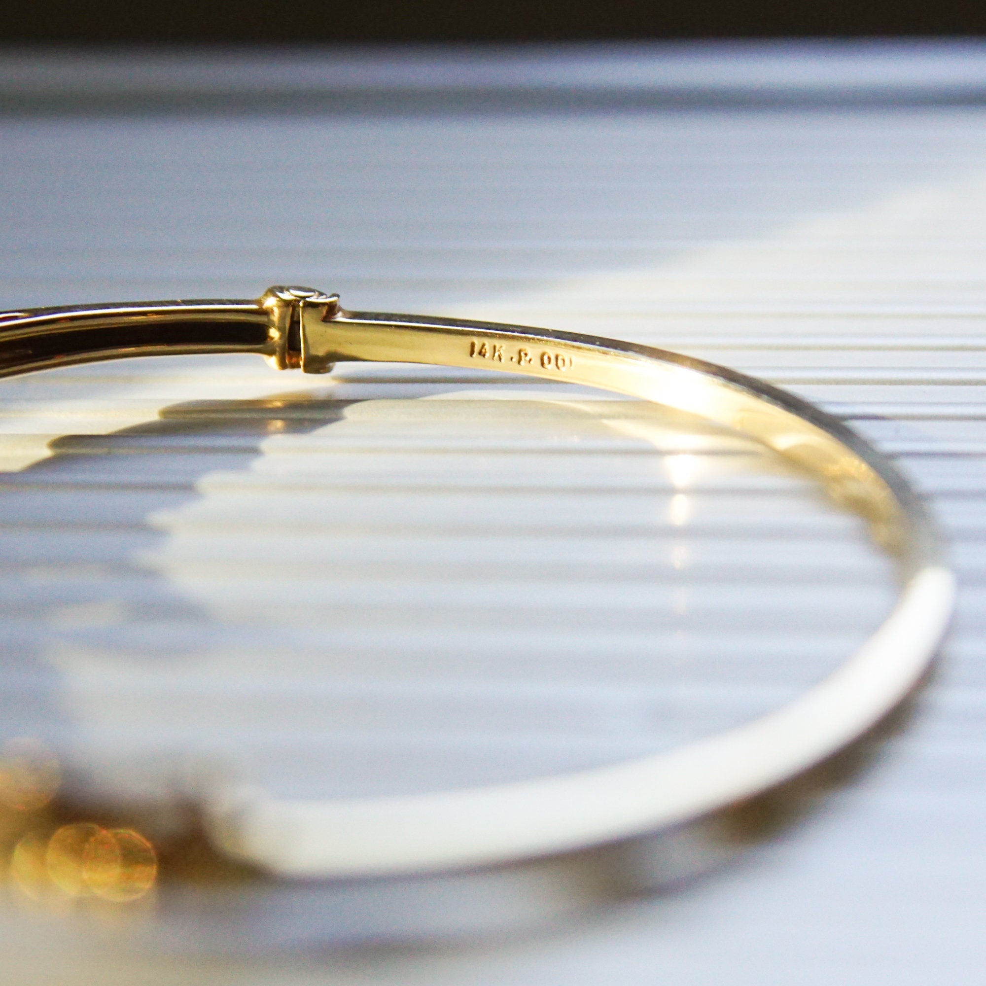Natural Emerald Diamond Bypass Bangle Bracelet In 14K Gold
