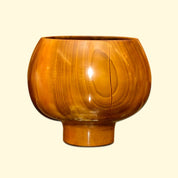 Signed Moulthrop Figured Tulipwood Bowl, Decorative Wooden Bowl, Contemporary Table Center Piece, Moulthrop Studios, 8 1/8" H