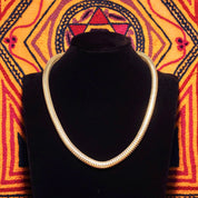 Vintage Sterling Silver Hollow Mesh Chain Necklace, 7.5mm Silver Tube Chain, Thick 925 Chain Necklace, Lightweight, Unisex Jewelry, 18 1/2 L