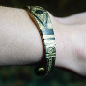 Vintage Tuareg Cuff Bangle, Ornate Silver And Ebony Cuff Bracelet, Solid Metal Cuff With Intricate Etchings, Tribal/Ethnic Jewelry