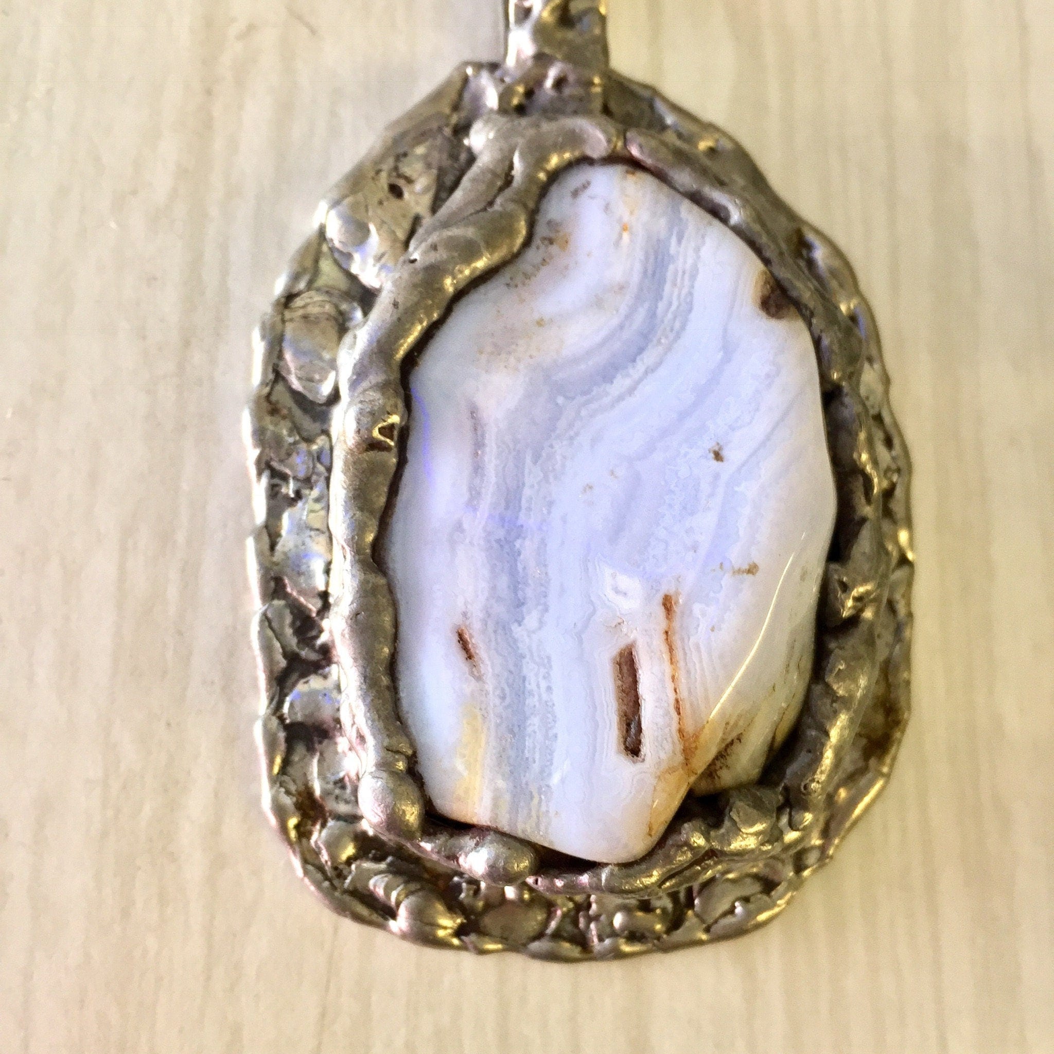 WA Danish Design, Modernist Pendant, Walter Arnesen, Danish Design Pendant, Agage Pendant, Agate Jewlery, Large Pendant, Brutalist Jewelry