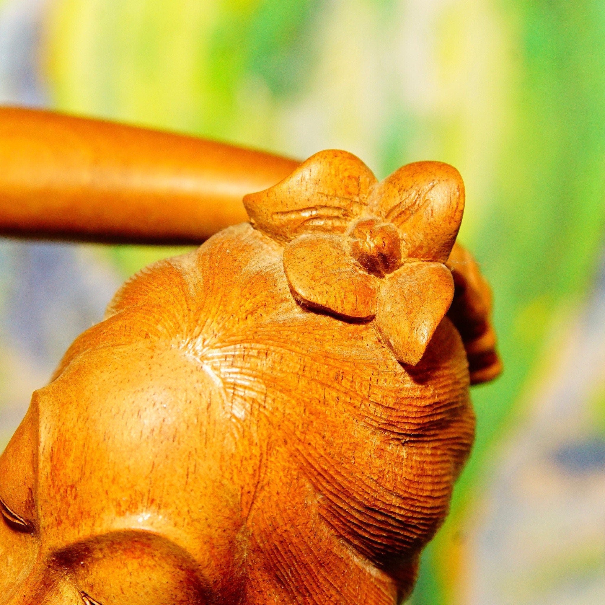 Vintage Tantra Gallery Hand Carved Wood Carved Balinese Goddess Statue, Erotic Wood Table Top Figural Sculpture, Handmade In Bali, 10 Tall