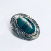Malachite and Silver Earrings, Onyx Earrings, Post Earrings, Onyx and Malachite Earrings, Pierced Ears, Vintage Earrings