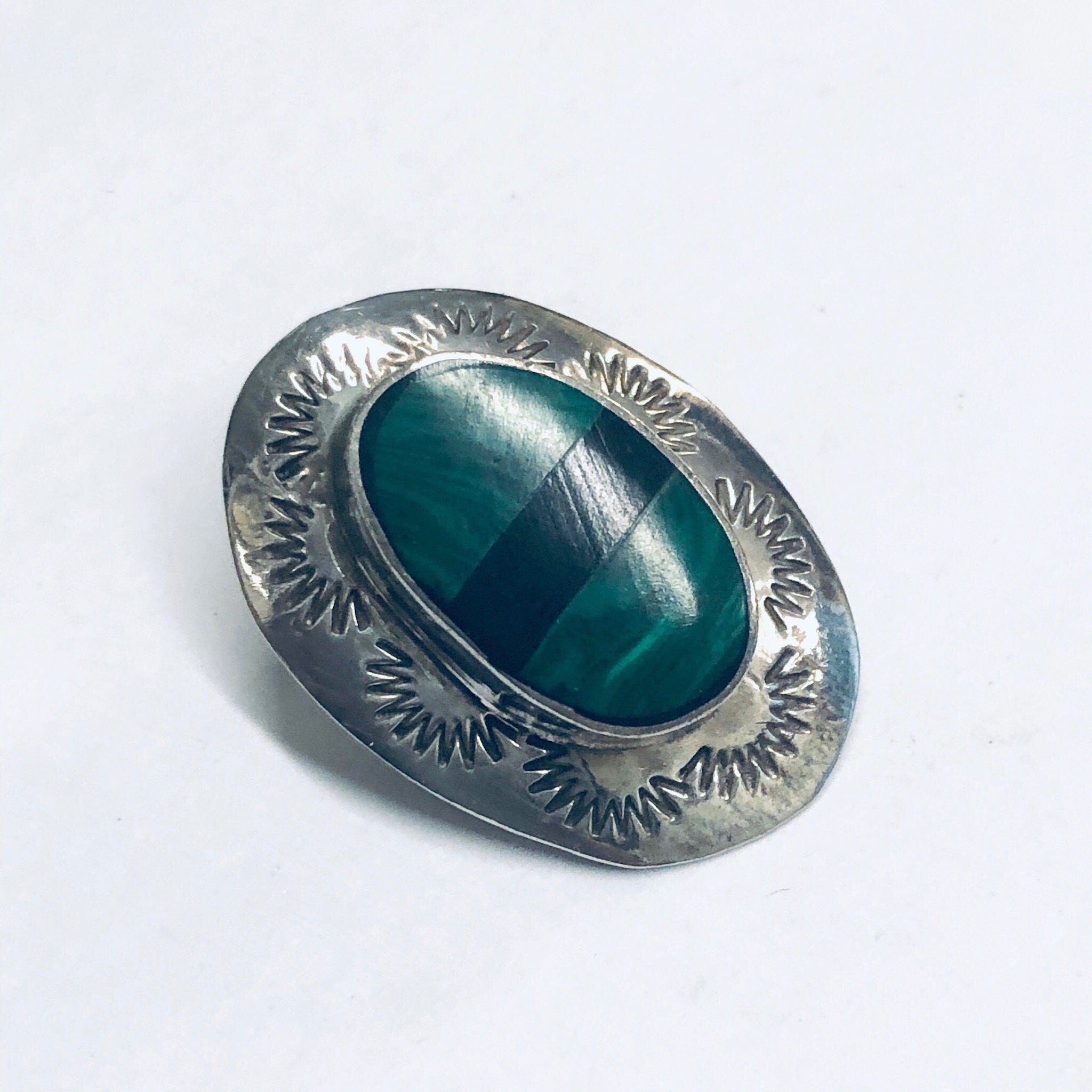 Malachite and Silver Earrings, Onyx Earrings, Post Earrings, Onyx and Malachite Earrings, Pierced Ears, Vintage Earrings