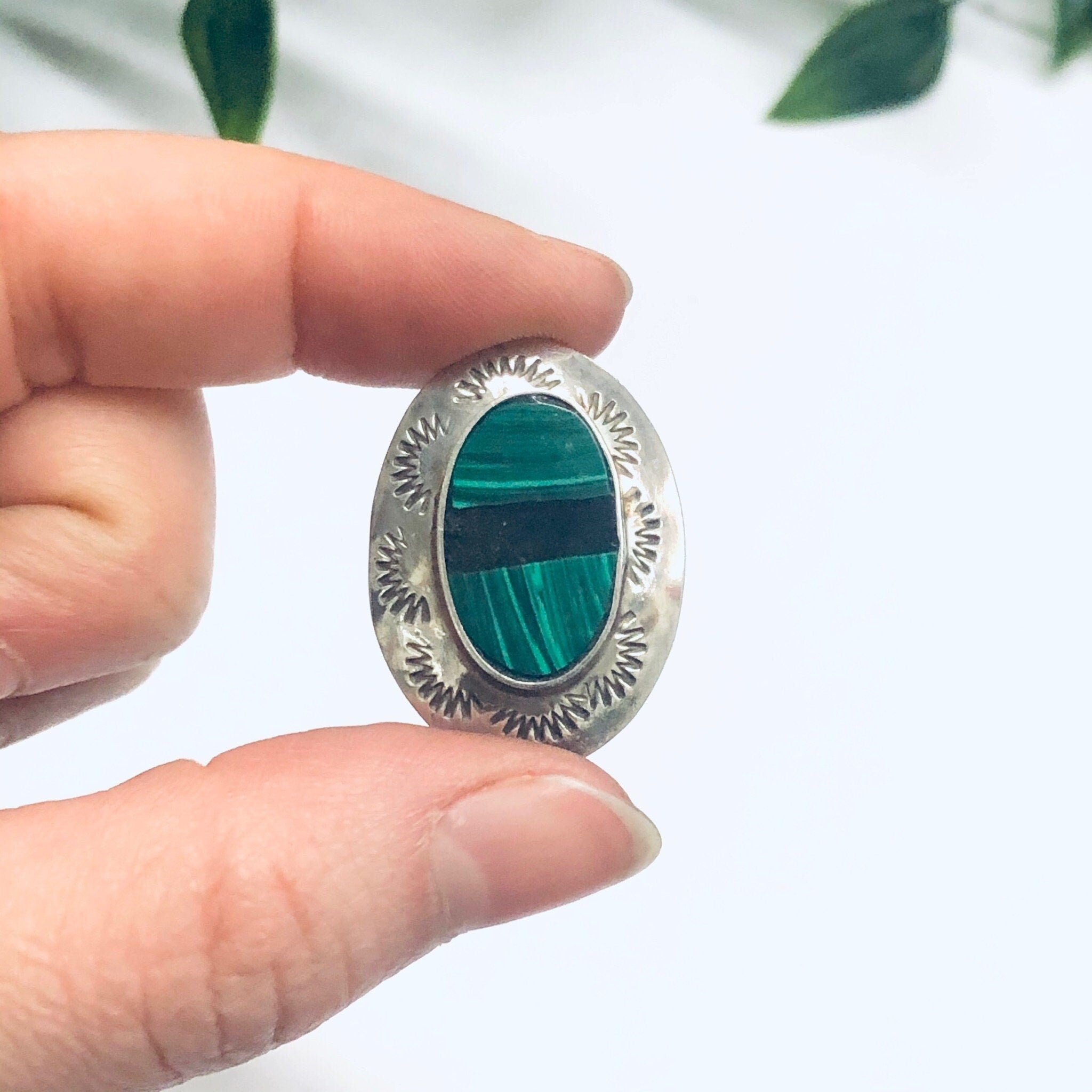 Malachite and Silver Earrings, Onyx Earrings, Post Earrings, Onyx and Malachite Earrings, Pierced Ears, Vintage Earrings