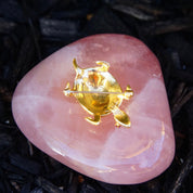 Vintage 14K Yellow Gold Ruby Eyed Turtle Brooch, Cute Turtle Pin With Small Ruby Gemstones, Animal Jewelry, 585