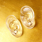 Vintage Classic 14K Gold Pearl Diamond Accent Stud Earrings, Yellow Gold Ribbon Wreath Setting, 2-Diamond Accent, Natural Round Pearls, 585