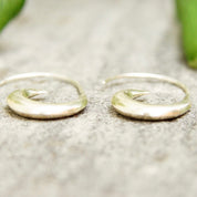 Vintage Modernist Sterling Silver Spiral Earrings, Faux Gauge Earrings, Threaded Silver Swirl Hoops, Minimalist Dangle Earrings, 1 1/4" L