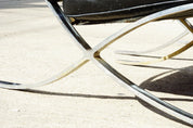 Vintage Pair Of MCM Black Leather Barcelona Chairs, Chrome Frame & Legs W/ Load Bearing Straps, Removable Cushions, 30" W x 28" H x 22" D