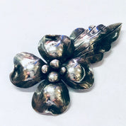 Vintage Brooch, John Wanamaker Pin, John Wanamaker Jewelry, Vintage Jewelry, Silver Brooch, Flower Pin, Flower Jewelry, Unique Pin, 925 Pin