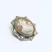 Vintage 14K White Gold Cameo, White Gold Jewelry, Cameo Pendant, Gold Cameo Pendant, 14K White Gold, White Gold Cameo Brooch, Vintage Brooch