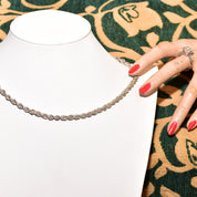 Mexican Sterling Silver Rope Chain Necklace & Bracelet, Thick Twisted Rope Link, Box Clasp, 17"