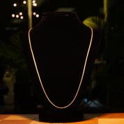 Vintage Italian 14K Yellow Gold Foxtail Chain Necklace, 1.5mm Square Mesh Chain, Flexible, Minimalist, Unisex, 585 Jewelry, 24 1/4" L
