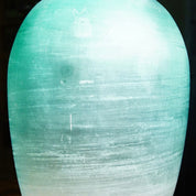 Vintage Signed Cenedese Modern Art Scavo Murano Frosted Blue Glass Vase, Impressive Italian Glass Vase, 12 1/4 H x 7 W
