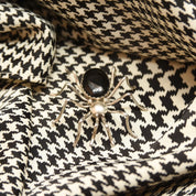 Vintage Hallmarked Native American Sterling Silver Onyx Spider Pin, E. Spencer Sterling, 2 1/4"