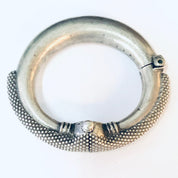 Vintage Anklet, India Silver, Large Anklet, Hinged Bangle, Vintage Jewelry, Textured Silver, Statement Jewelry, Unique Bracelet, 800 Silver