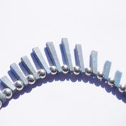 Vintage Lapis Lazuli And Silver Beaded Choker Necklace, Beaded Collar With Accent Stones, Unique Lapis and Silver Choker, 925 Jewelry