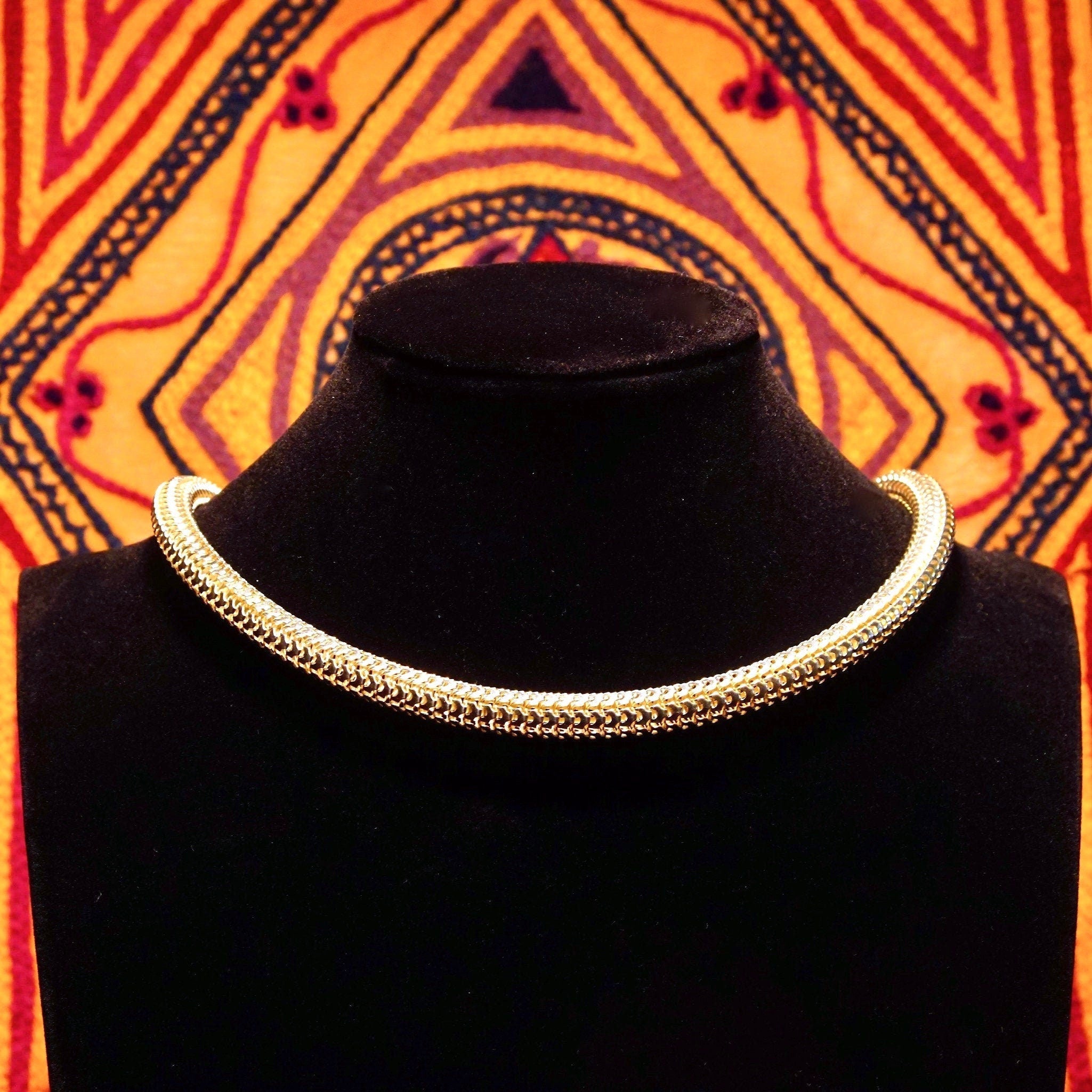Vintage Sterling Silver Hollow Mesh Chain Necklace, 7.5mm Silver Tube Chain, Thick 925 Chain Necklace, Lightweight, Unisex Jewelry, 18 1/2 L
