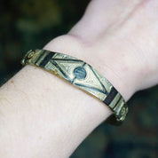 Vintage Tuareg Cuff Bangle, Ornate Silver And Ebony Cuff Bracelet, Solid Metal Cuff With Intricate Etchings, Tribal/Ethnic Jewelry