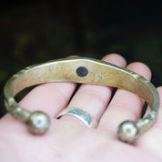 Vintage Tuareg Cuff Bangle, Ornate Silver And Ebony Cuff Bracelet, Solid Metal Cuff With Intricate Etchings, Tribal/Ethnic Jewelry