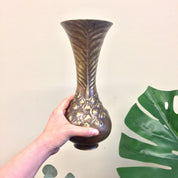 Antique Vase, Brass Vase, Copper Vase, Asian Antique, Etched Brass, Vintage Home Decor, Decorative Vase, Antique Home Decor, Centerpiece
