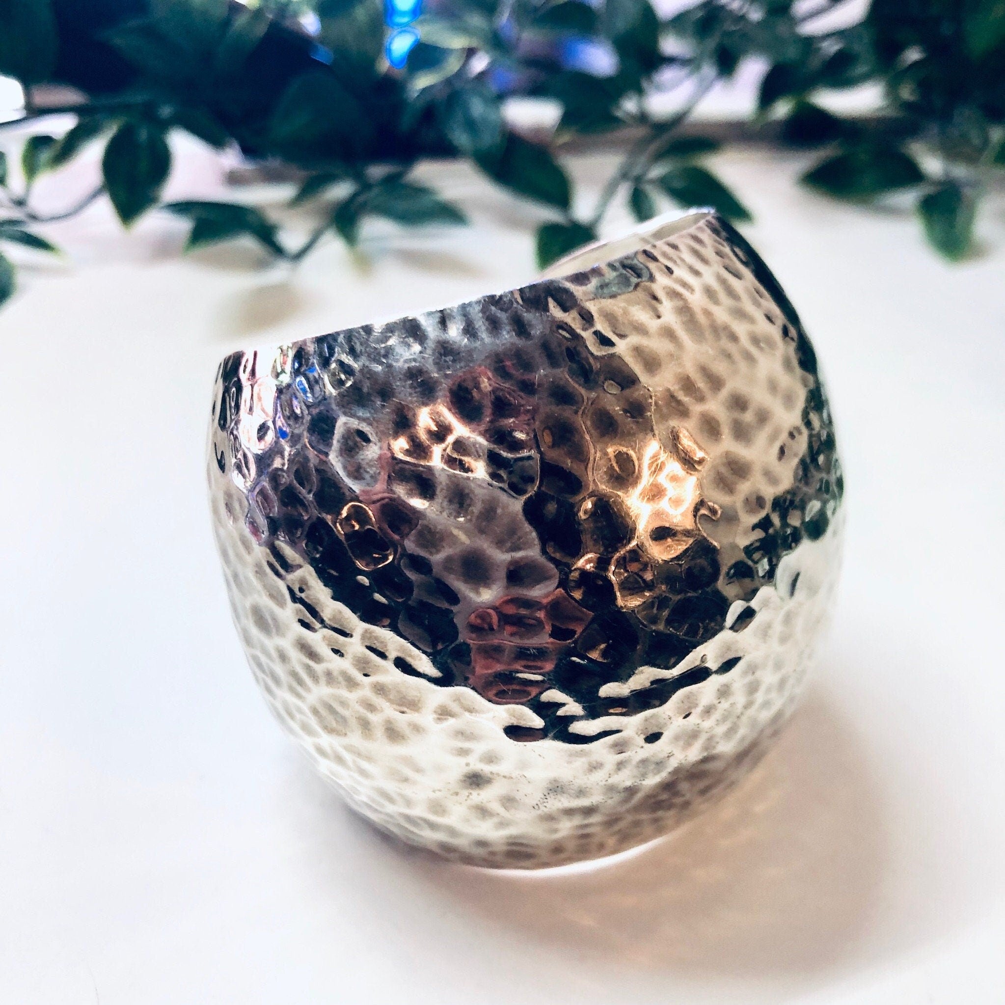 Vintage Cuff Bracelet, Silver Bracelet, Vintage Jewelry, Hammered Silver, Statement Jewelry, Thick Bracelet, Small Jewelry, Unique Jewelry