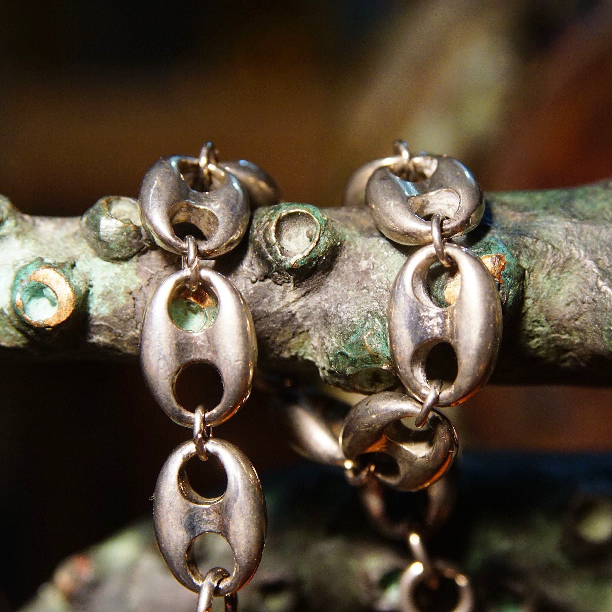 Vintage German Sterling Silver Mariner Link Bracelet, Large Mariner Links, Chunky Silver Bracelet, Modernist, Unisex, 7 1/2 L