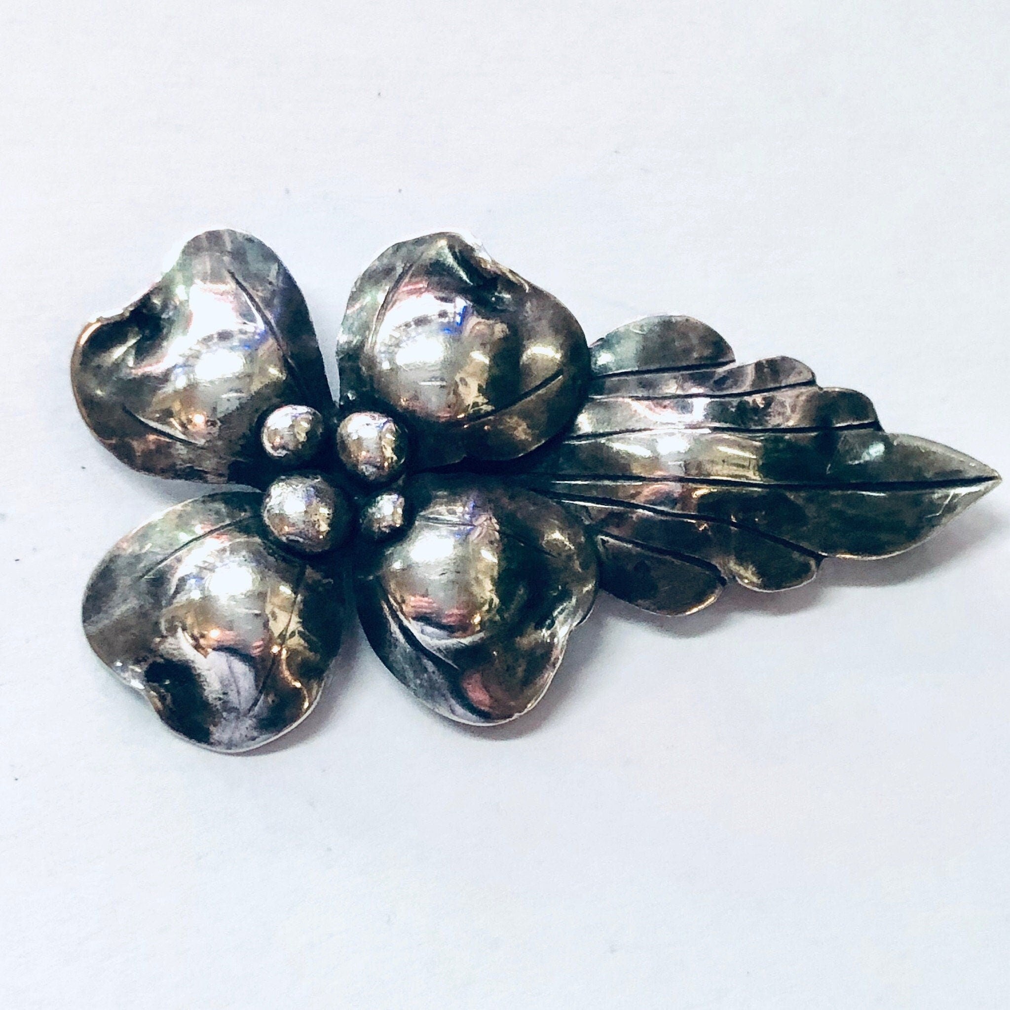 Vintage Brooch, John Wanamaker Pin, John Wanamaker Jewelry, Vintage Jewelry, Silver Brooch, Flower Pin, Flower Jewelry, Unique Pin, 925 Pin