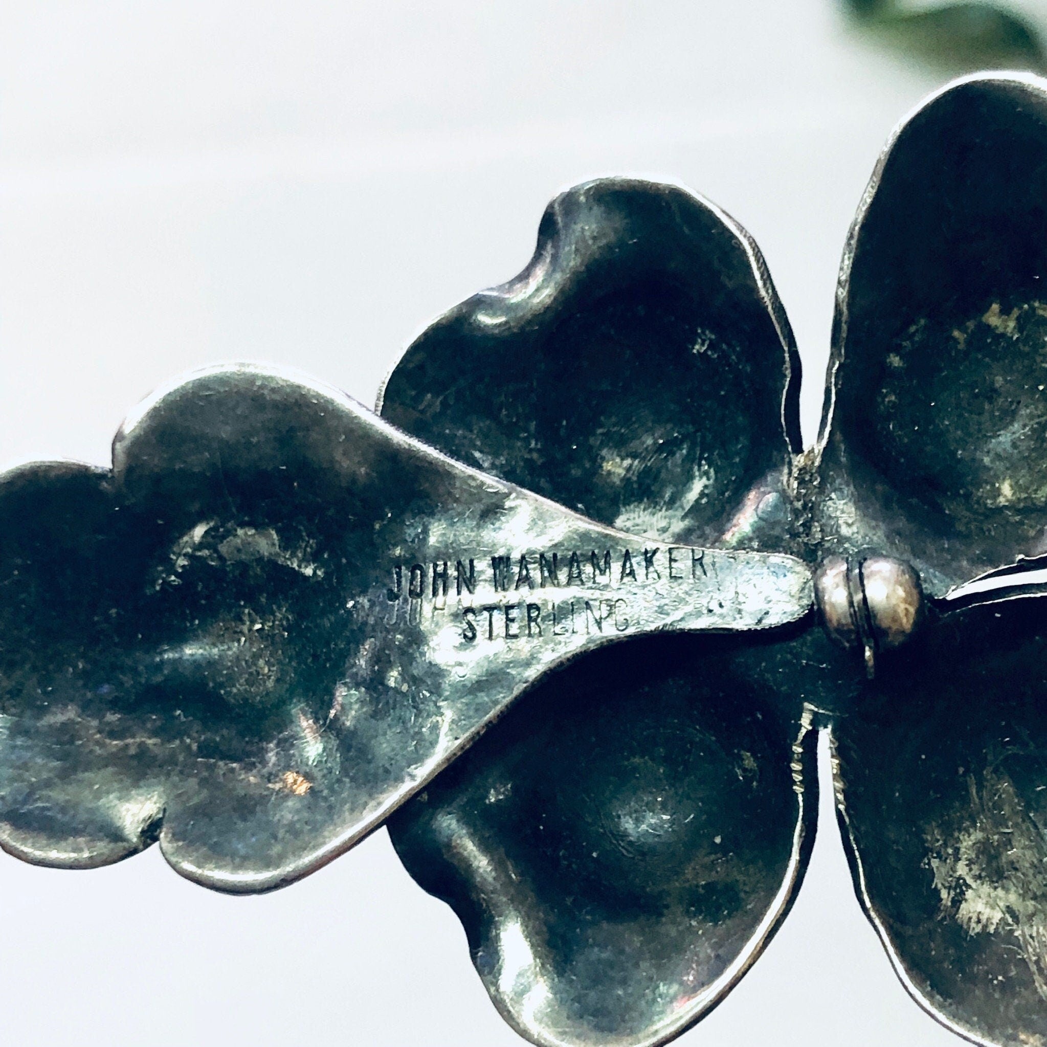 Vintage Brooch, John Wanamaker Pin, John Wanamaker Jewelry, Vintage Jewelry, Silver Brooch, Flower Pin, Flower Jewelry, Unique Pin, 925 Pin