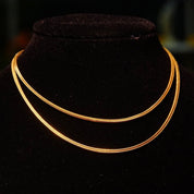 Vintage Italian 14K Yellow Gold Foxtail Chain Necklace, 1.5mm Square Mesh Chain, Flexible, Minimalist, Unisex, 585 Jewelry, 24 1/4" L