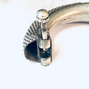 Vintage Anklet, India Silver, Large Anklet, Hinged Bangle, Vintage Jewelry, Textured Silver, Statement Jewelry, Unique Bracelet, 800 Silver