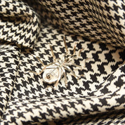 Vintage Hallmarked Native American Sterling Silver Onyx Spider Pin, E. Spencer Sterling, 2 1/4"
