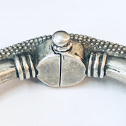 Vintage Anklet, India Silver, Large Anklet, Hinged Bangle, Vintage Jewelry, Textured Silver, Statement Jewelry, Unique Bracelet, 800 Silver