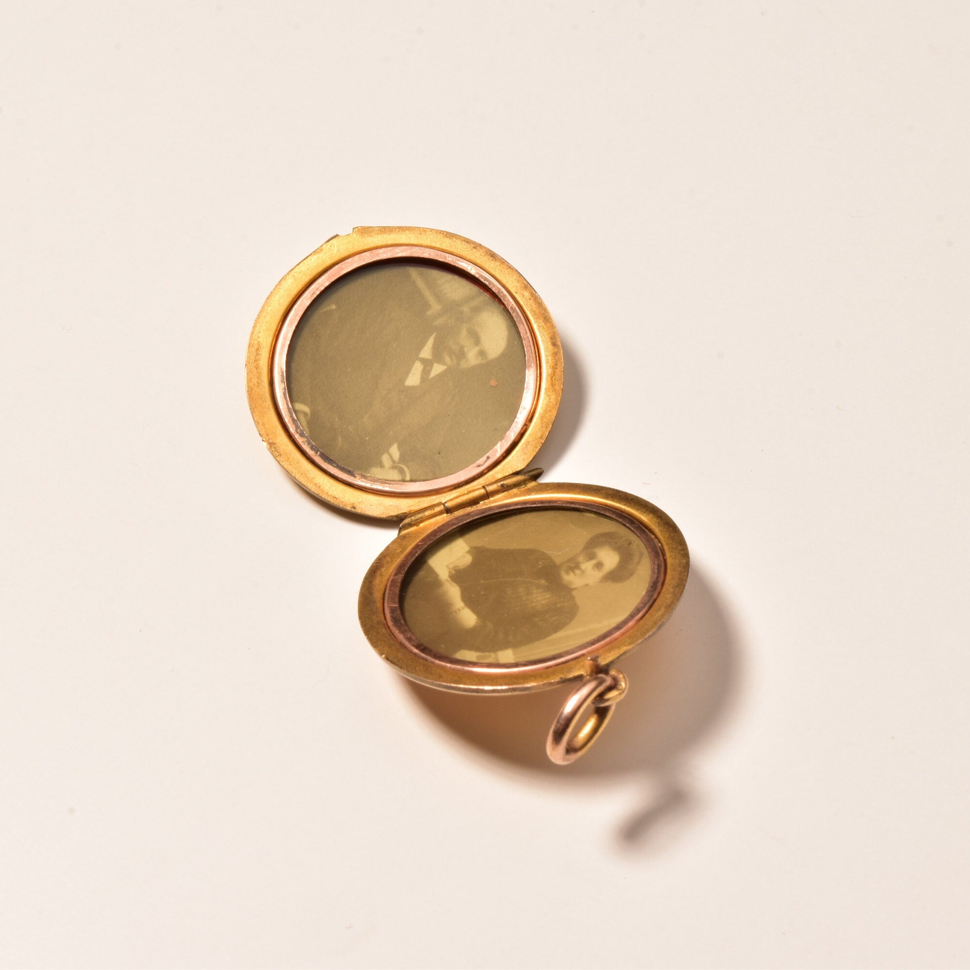 Victorian Gold Filled Locket Pendant, Garnet Accent, Engraved Motifs, Antique Locket, Mourning Jewelry, 35mm