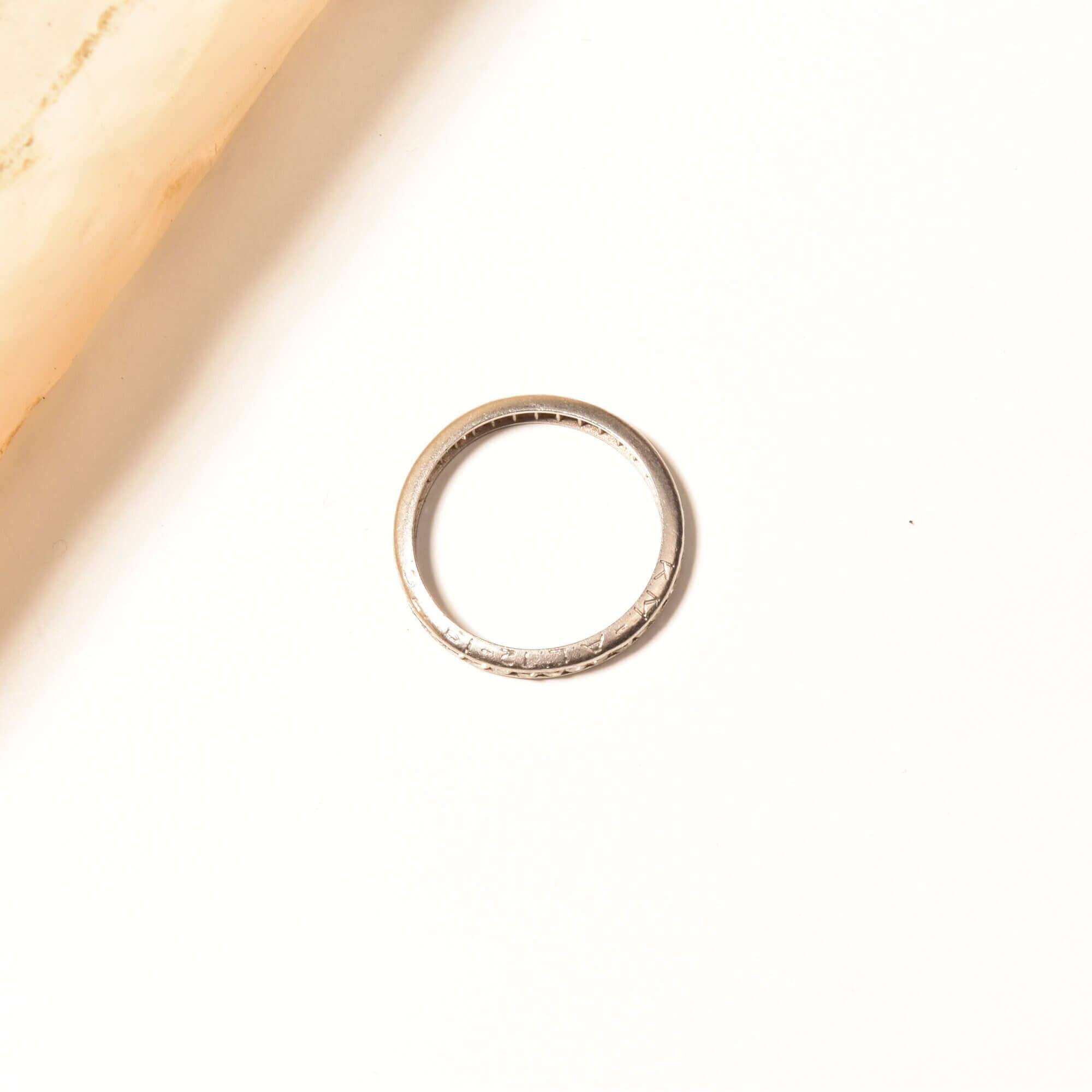 1930's Art Deco Platinum Diamond Wedding Band
