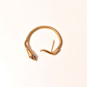 Gold Filled Serpent Snake Chain Tie Pin, Blue Jeweled Eyes, Vintage Sweater-Clip, Estate Jewelry, 9.5cm