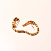 Gold Filled Serpent Snake Chain Tie Pin, Blue Jeweled Eyes, Vintage Sweater-Clip, Estate Jewelry, 9.5cm