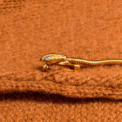 Gold Filled Serpent Snake Chain Tie Pin, Blue Jeweled Eyes, Vintage Sweater-Clip, Estate Jewelry, 9.5cm