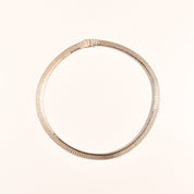Modernist Italian Sterling Silver Fringe Collar Necklace, Textured Design, Cleopatra Style, 925 Italy, 16" L