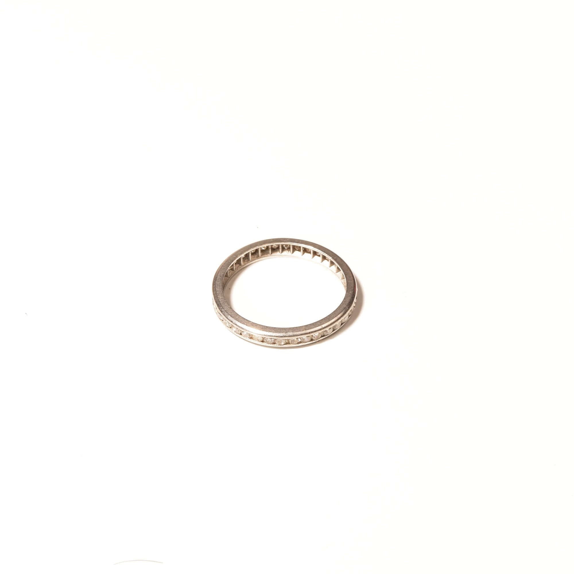 1930's Art Deco Platinum Diamond Wedding Band