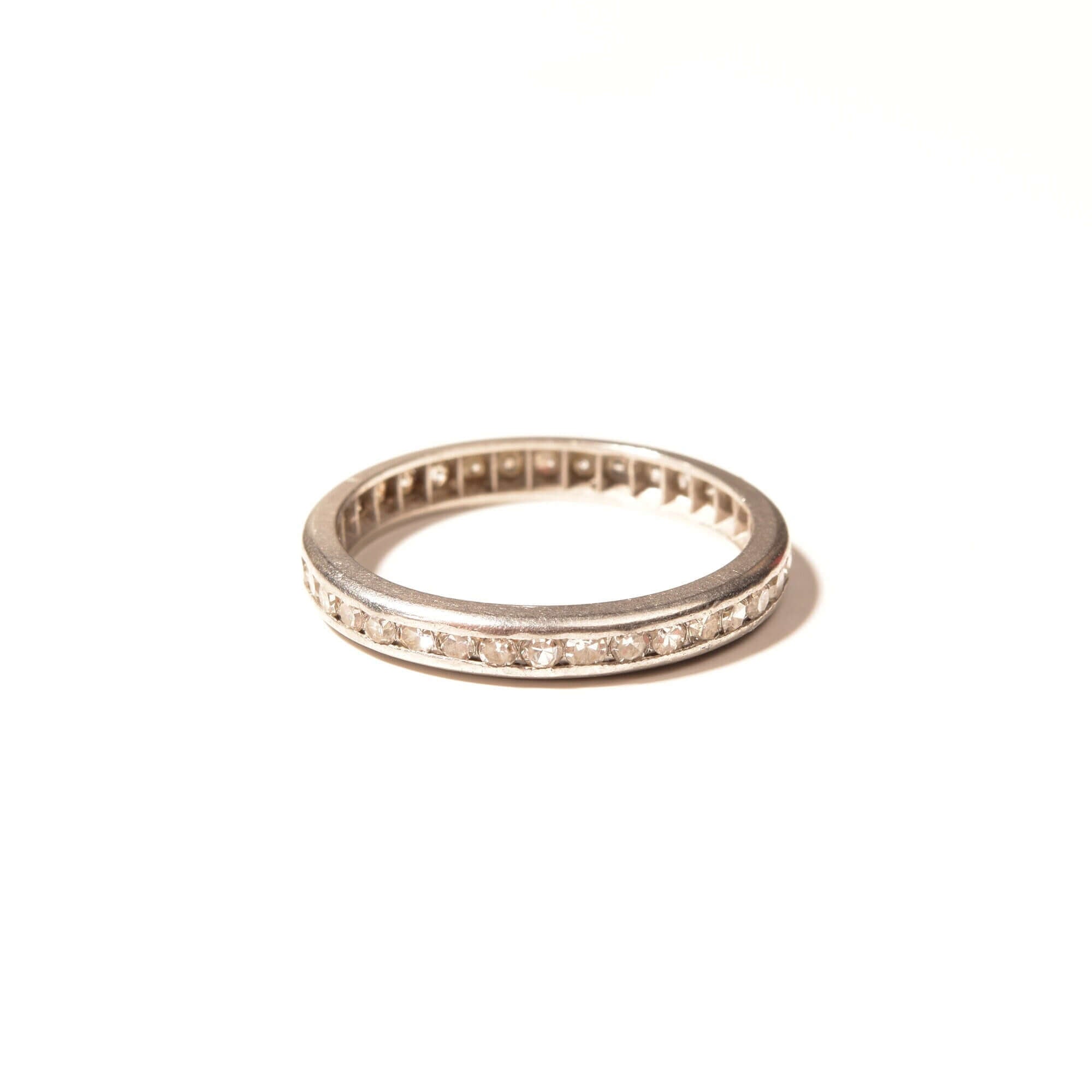 1930's Art Deco Platinum Diamond Wedding Band